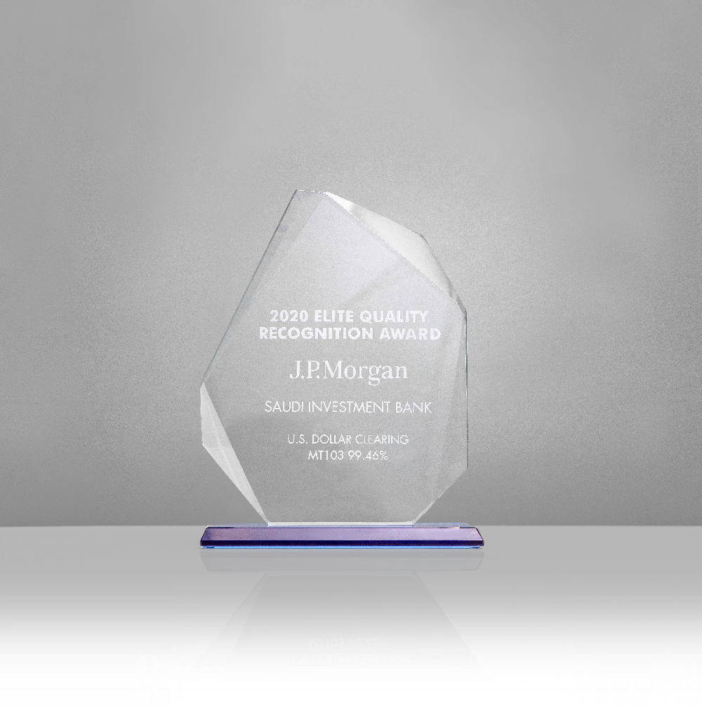 2020 Elite Quality Recognition Award  J. P. Morgan
