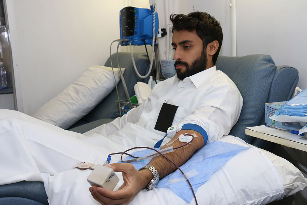 حملة التبرع بالدم بالتعاون مع مدينة الملك فهد الطبية